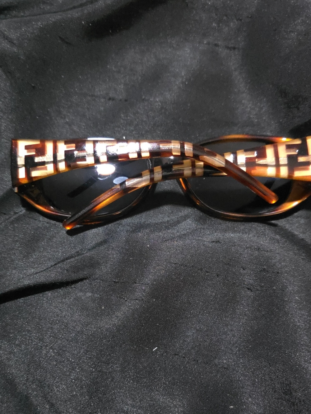 FENDI Tortoiseshell Sunglasses with Geometric Accent